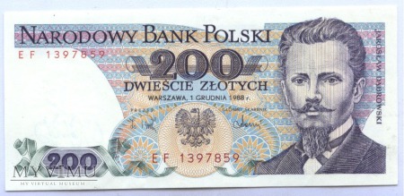 200 złotych - 1988.