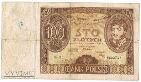 Duże zdjęcie 1934 100 złotych Bank Polski