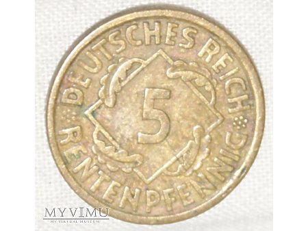 5 rentenpfennig 1924 A