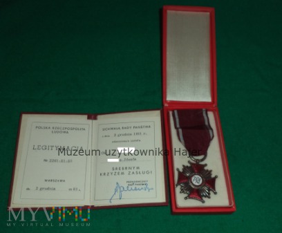 Srebrny Krzyż Zasługi - 1981