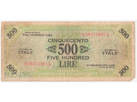 500 LIRE 1943 rok
