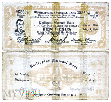 Duże zdjęcie 10 Pesos 1944 (252504 M)