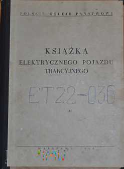 ET22-036 Książka elektr. pojazdu trakcyjnego