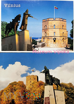 Wilno - pomnik Giedymina (2 kartki)