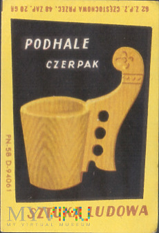 Etykieta Sztuka Ludowa- Podhale Czerpak