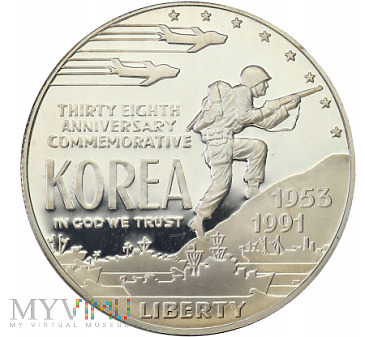 1 DOLLAR 1991 - Wojna w Korei - USA