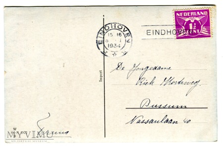 1934 Nowy Rok po holendersku balonik pocztówka