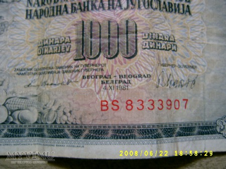 1000 dinarów.
