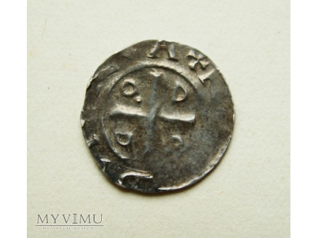Denar krzyżowy XI wiek- Otto III i Adelajda