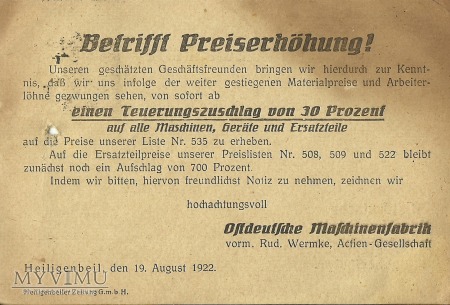 Heiligenbeil - 19.08.1922 r.