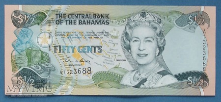1/2 dolara 2001 r - Bahamy