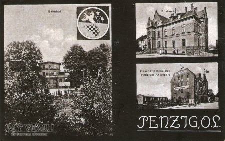 pocztówka z herbem miasta