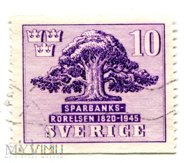 Duże zdjęcie Szwecja Dąb symbol ruchu banku oszczędnościowego