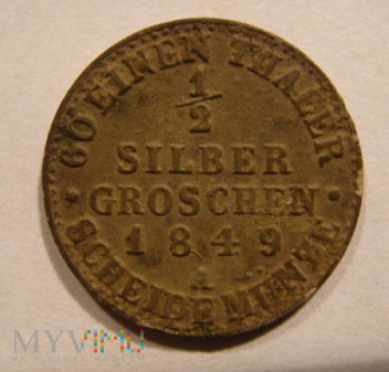 ½ SILBER GROSCHEN 1849 A Fryderyk Wilhelm IV