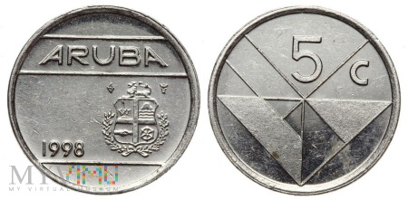 Aruba, 5 centów 1998
