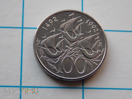 100 LIRÓW 1992 - SAN MARINO
