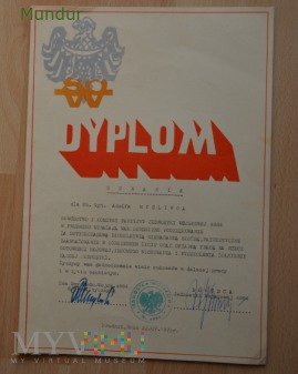 Dyplom uznania za długoletnią służbę