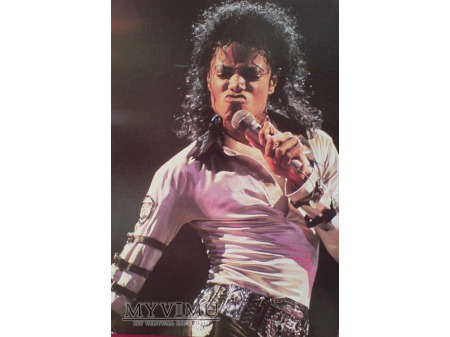 Duże zdjęcie Michael Jackson Król Pop-u Pocztówka lata 1980 -te