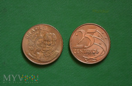 Moneta brazylijska: 25 centavos