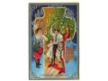 c. 1910 Święty Mikołaj i konik na biegunach Święta