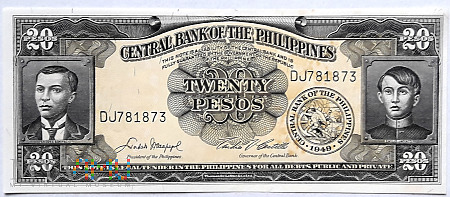 Filipiny 20 pesos 1949