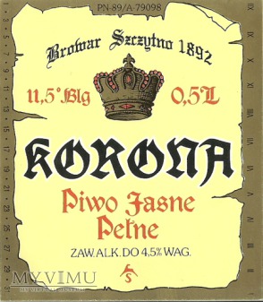 Browar Szczytno - Korona piwo jasne pełne