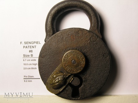 F. Sengpiel Patent Padlock #8 - Size "B"
