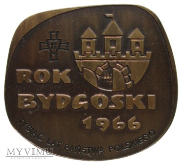 Rok Bydgoski medal jednostronny 1966