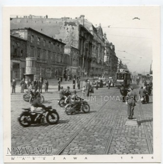 Duże zdjęcie W-wa - Al. Jerozolimskie/Marszałkowska - 1946