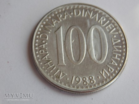 100 DINARÓW 1988 - JUGOSŁAWIA