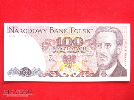 100 złotych 1986 rok