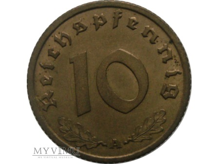 10 reichspfennig 1939 rok.