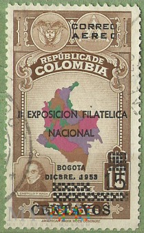 Exposición Filatelica Nacional, Bogotá Dicbre 1953