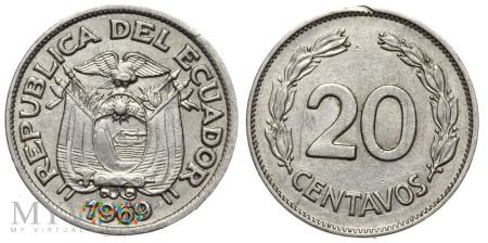 Ekwador, 20 centavos 1969