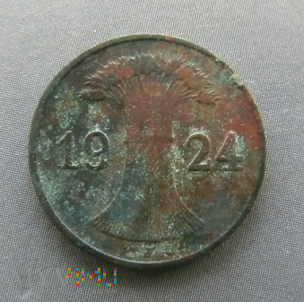 Moneta Reichspfennig 1924