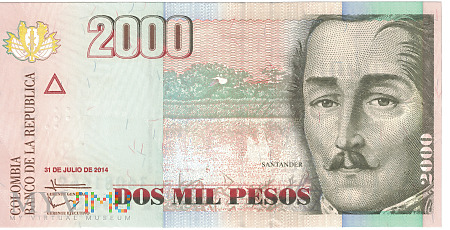 Kolumbia - 2 000 pesos (2014)