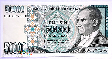 Turcja 50 000 lir 1995