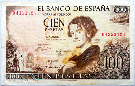 HISZPANIA 100 pesetas 1965