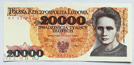 Polska 20 000 zł 1989