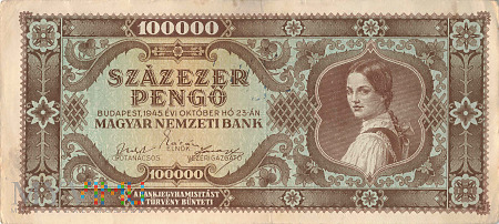 Węgry - 100 000 pengő (1945)