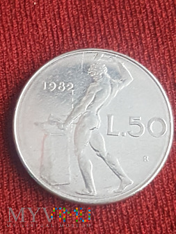 Włochy- 50 lirów 1982 r.