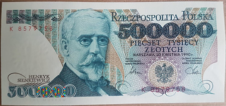 500000 złotych 1990 rok seria K