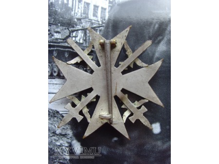 Spanienkreuz mit Schwertern in Silber