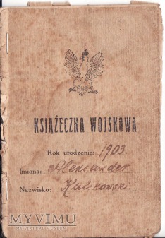 Książeczka Wojskowa-Wasilków 1924.