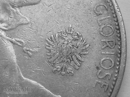 Duże zdjęcie 5 koron Austriackich 1908 rok.