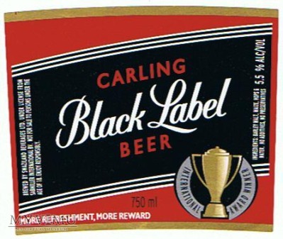 carling black label beer