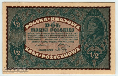 Duże zdjęcie 07.02.1920 - 1/2 Marki Polskiej