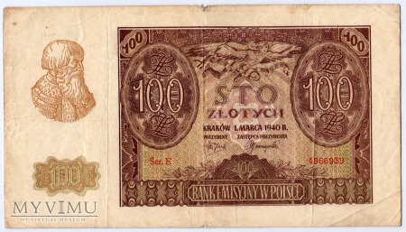 01.03.1940 - 100 Złotych
