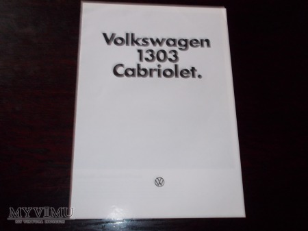 Prospekt VW 1303 CABRIOLET