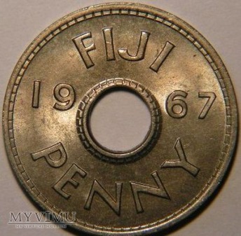 Duże zdjęcie 1 penny FIJI 1967